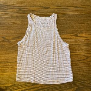 cropped striped tank